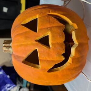 VTG 1993 TrendMasters Foam Pumpkin Jack O’Lantern Light Up Mold Tested Works